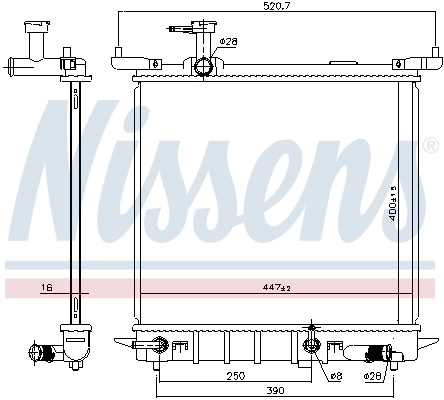 NISSENS 68755 Radiator, engine cooling