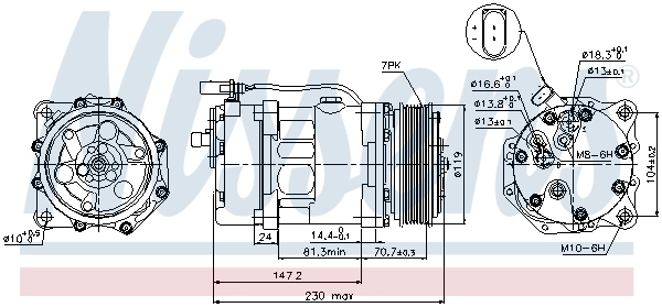 Compressor, air conditioning ** FIRST FIT ** 89117