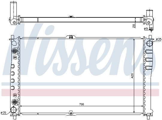 Radiator, engine cooling 66619