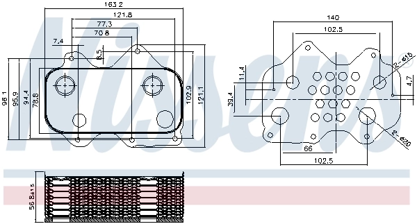 Oil Cooler, engine oil 90712