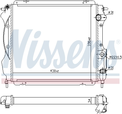 NISSENS 63967A Radiator, engine cooling