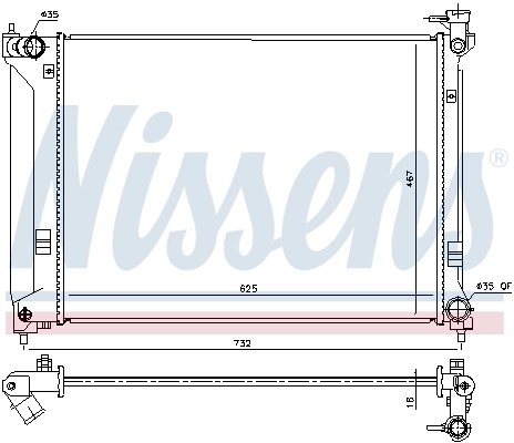 NISSENS 675064 Radiator, engine cooling