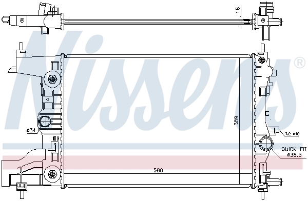 NISSENS 630729 Radiator, engine cooling