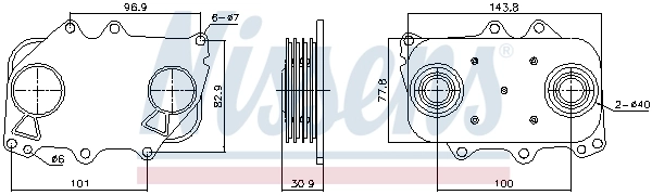 NISSENS 91466 Oil Cooler, engine oil