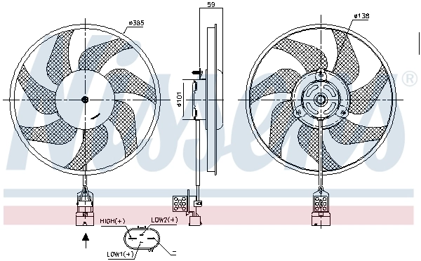 Fan, engine cooling 850048
