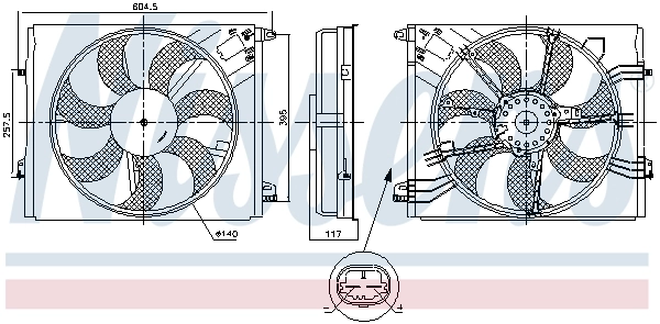 Fan, engine cooling 850050