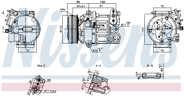 Compressor, air conditioning ** FIRST FIT ** 890591