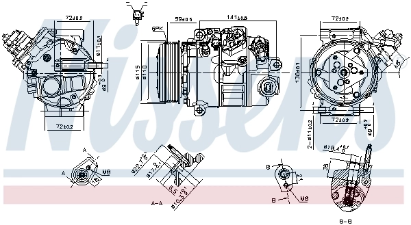 Compressor, air conditioning ** FIRST FIT ** 890795