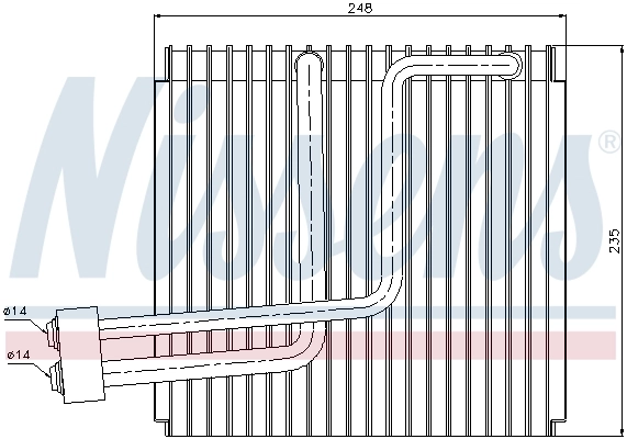 NISSENS 92265 Evaporator, air conditioning