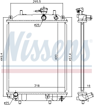 NISSENS 617556 Radiator, engine cooling