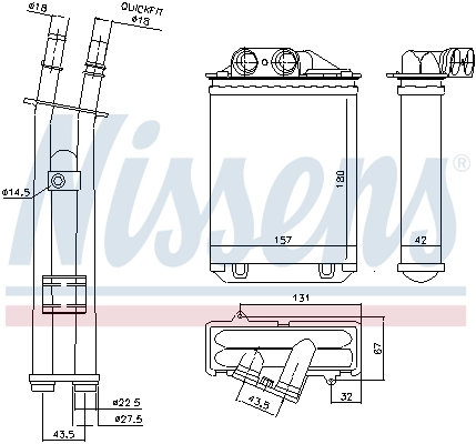 Heat Exchanger, interior heating ** FIRST FIT ** 71459