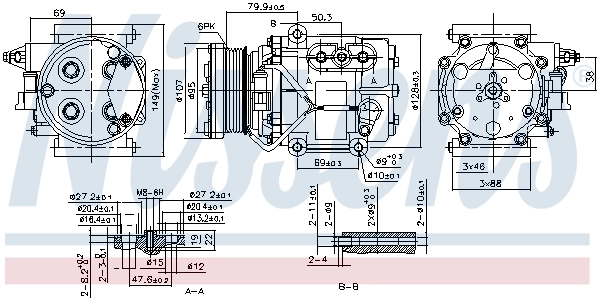 Compressor, air conditioning ** FIRST FIT ** 89240