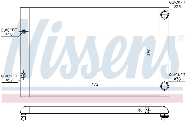 NISSENS 60427 Radiator, engine cooling