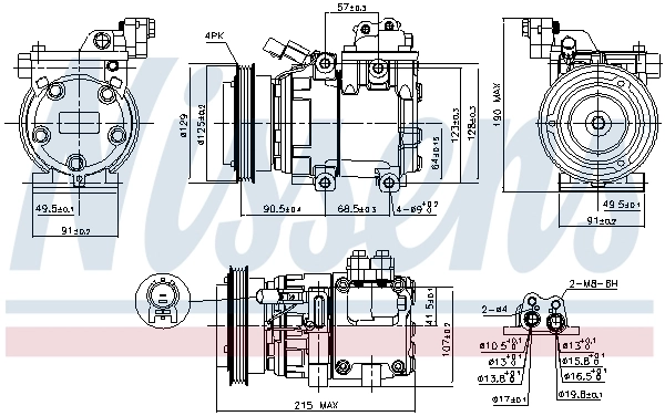 Compressor, air conditioning ** FIRST FIT ** 89085