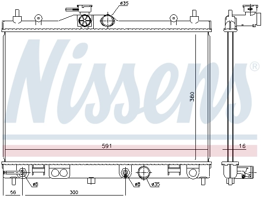 NISSENS 68798 Radiator, engine cooling