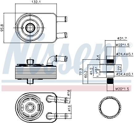 Oil Cooler, engine oil ** FIRST FIT ** 91111