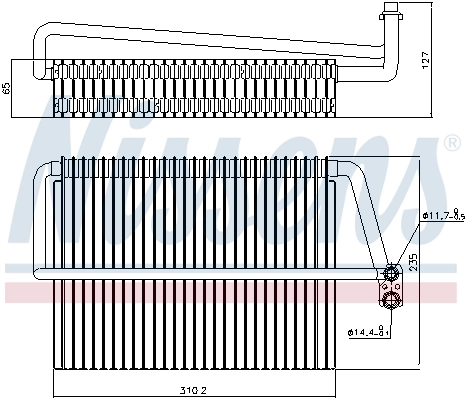 NISSENS 92300 Evaporator, air conditioning