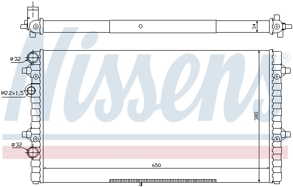 Radiator, engine cooling 67302