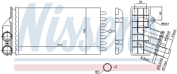 Heat Exchanger, interior heating ** FIRST FIT ** 71157
