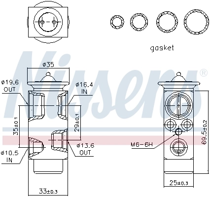 NISSENS 999324 Expansion Valve, air conditioning