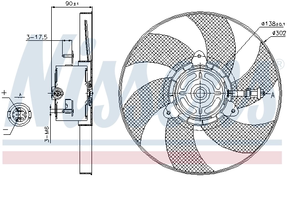 NISSENS 85719 Fan, engine cooling