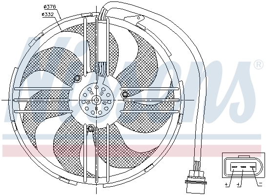 NISSENS 85551 Fan, engine cooling
