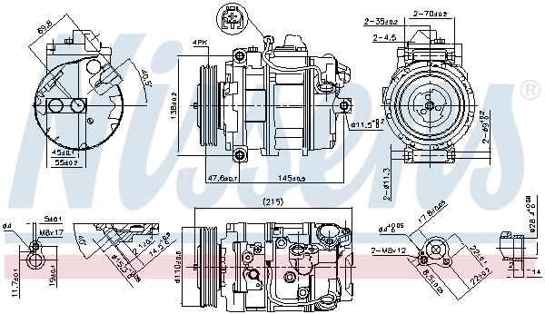 Compressor, air conditioning ** FIRST FIT ** 89359