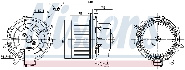 NISSENS 87675 Interior Blower