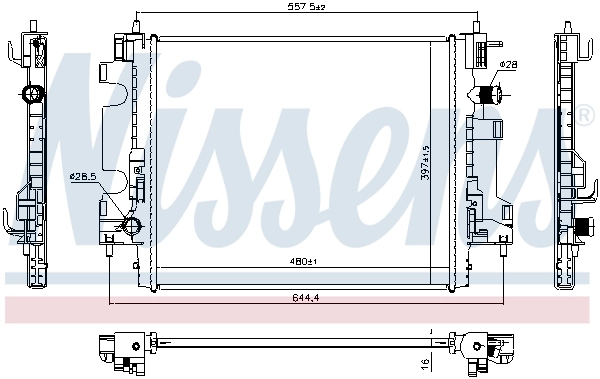 NISSENS 637659 Radiator, engine cooling