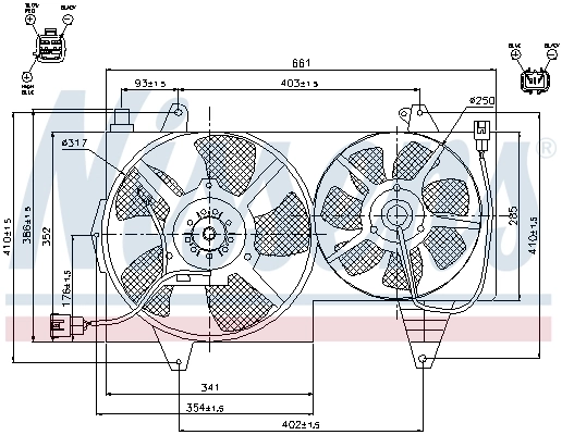 NISSENS 85296 Fan, engine cooling