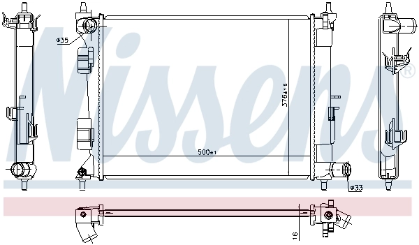 NISSENS 675072 Radiator, engine cooling