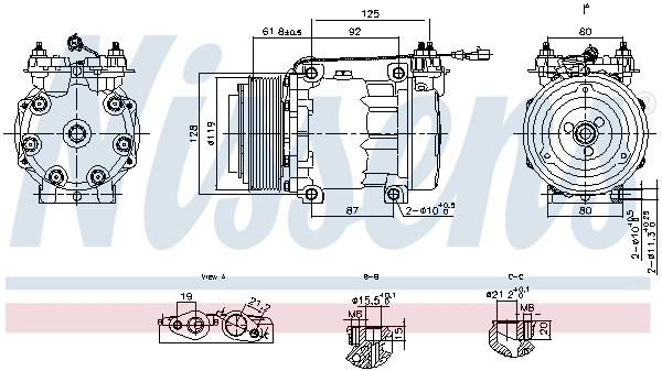 NISSENS 891146 Compressor, air conditioning