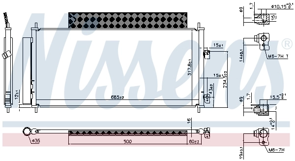 NISSENS 940737 Condenser, air conditioning