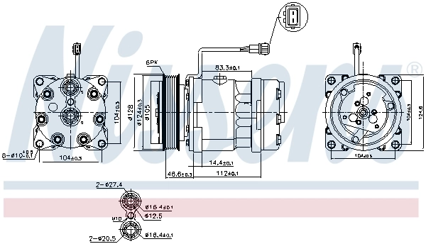 Compressor, air conditioning ** FIRST FIT ** 89083
