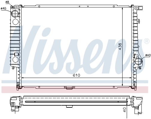 NISSENS 60596A Radiator, engine cooling