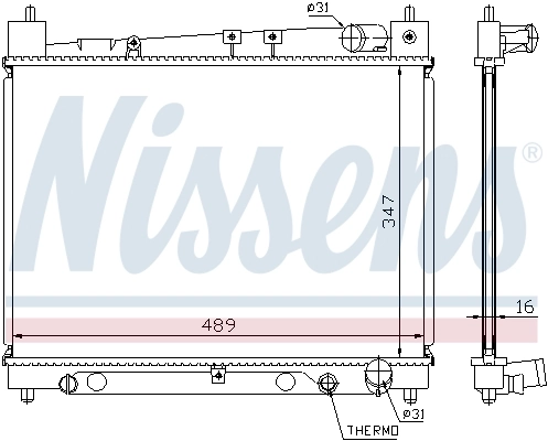 NISSENS 64798 Radiator, engine cooling
