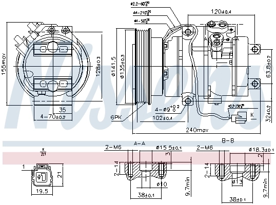 NISSENS 890017 Compressor, air conditioning