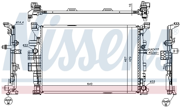 NISSENS 67185 Radiator, engine cooling