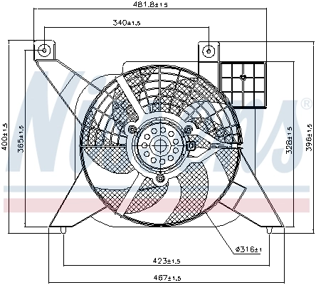 NISSENS 85476 Fan, engine cooling