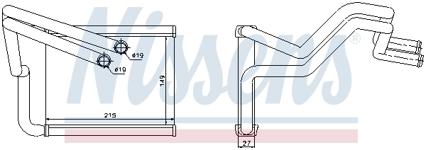 NISSENS 77633 Heat Exchanger, interior heating