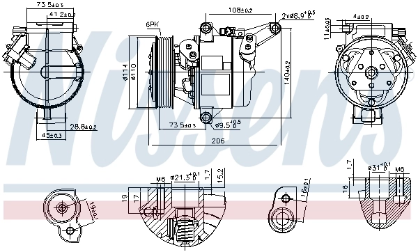 Compressor, air conditioning ** FIRST FIT ** 890948