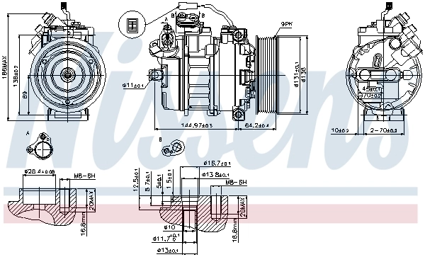 Compressor, air conditioning ** FIRST FIT ** 89371