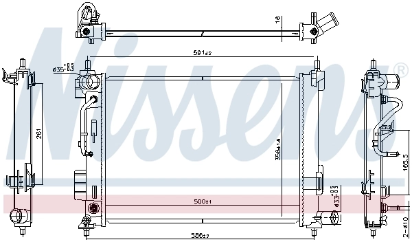 NISSENS 606804 Radiator, engine cooling