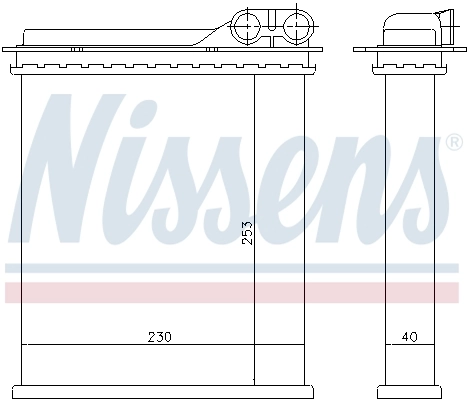 NISSENS 73363 Heat Exchanger, interior heating
