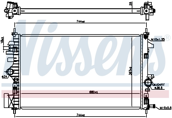 NISSENS 606047 Radiator, engine cooling