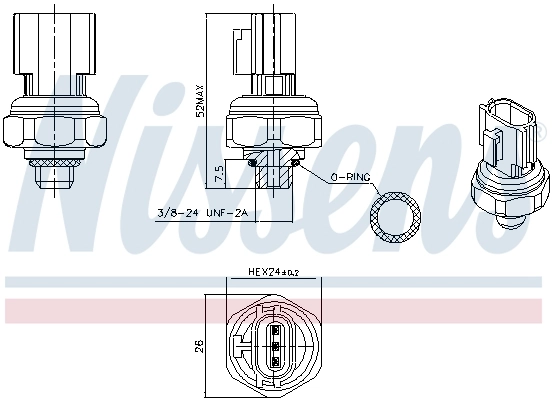 Pressure Switch, air conditioning 301077