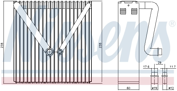 NISSENS 92234 Evaporator, air conditioning