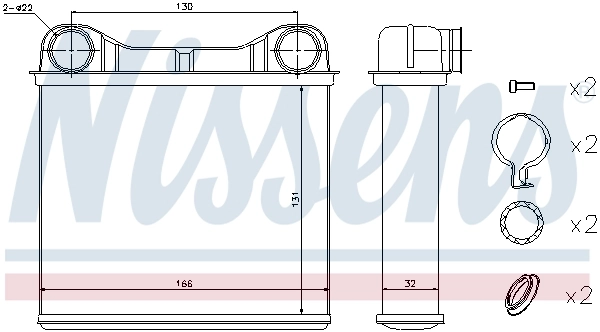 NISSENS 72049 Heat Exchanger, interior heating