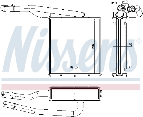 NISSENS 71746 Heat Exchanger, interior heating