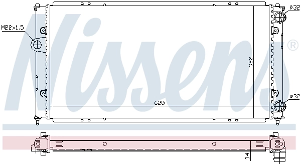 Radiator, engine cooling 652681